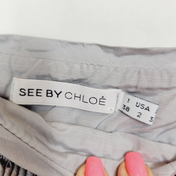 See by Chloe silver full mini skirt - Picture 7 of 8